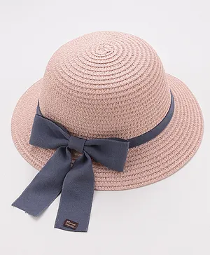 Babyhug Straw Hat Bow Design - Pink