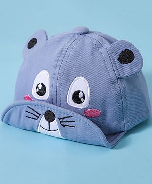 Babyhug Baseball Cap Bear Design Blue - Diameter 16 cm