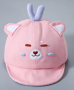 Babyhug Baseball Cap Bear Cat Design Pink - Diameter 15 cm