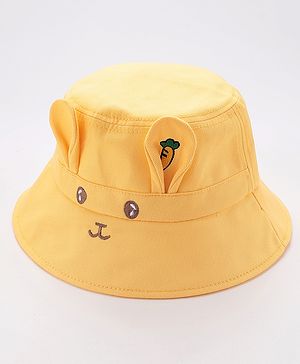 Babyhug Bucket Hat Bunny Design - Yellow
