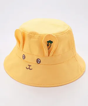 Babyhug Bucket Hat Bunny Design - Yellow