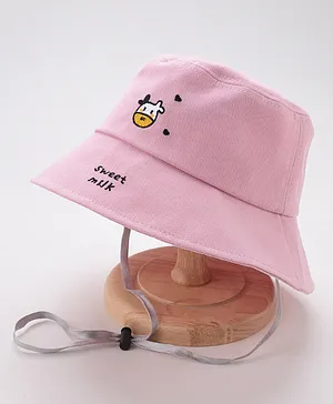 Babyhug Bucket Hat Cow Print Pink - Diameter 18 cm