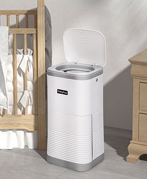 Babyhug Diaper Pail with Odor Lock Technology & Refill Bag-Grey