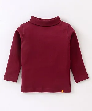 Bodycare Cotton Knit Full Sleeves T-Shirts Solid Colour  - Maroon