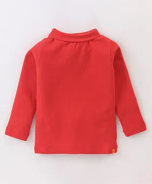 Bodycare Cotton Knit Full Sleeves T-Shirts Solid Colour  - Poppy Red