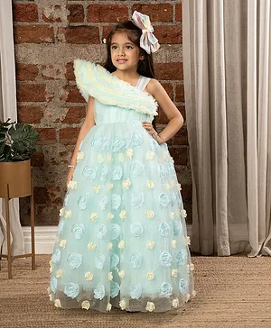 Party Wear Kids Fancy Gown, Size: 24 And 26