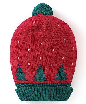 Babyhug Woollen Cap Tree Design - Multicolour