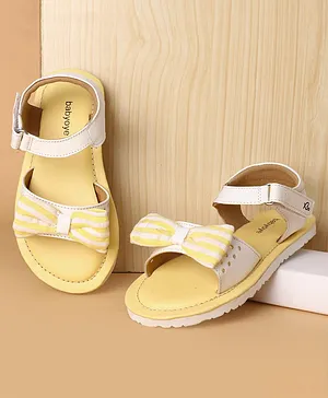 Yellow sandals for baby hot sale girl