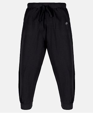 Kiddopanti Unisex Solid Track Pant - Black