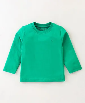 Doreme Single Jersey Full Sleeves Solid T-Shirt - Green