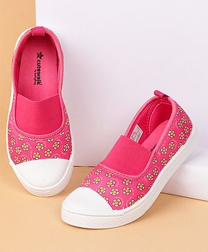 Cute Walk by Babyhug Slip On Casual Shoes Floral Print- Pink