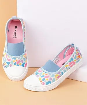 Cute Walk by Babyhug Slip On Casual Shoes Abstract Print - Sky Blue