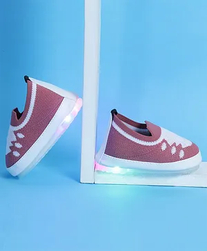 Chiu LED Slip On      Musical Booties -  -Dark Pink