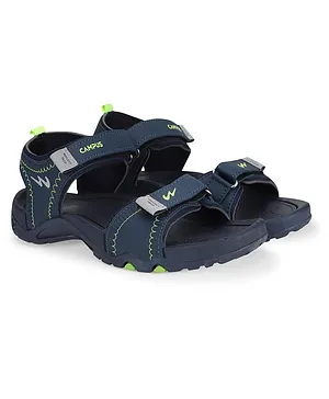 Campus Solid Velcro Closure Sandals - Navy Blue