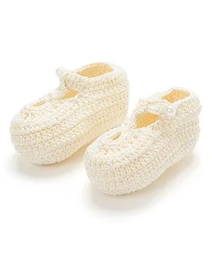 Funkrafts Crochet Designed Booties - Off White