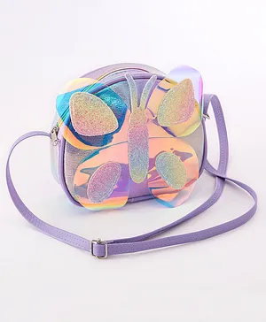 Babyhug Butterfly Sling Bag Free Size - Purple