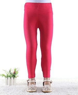 Babyhug Cotton Lycra Full Length Leggings Solid Colour - Fushia