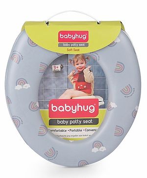 Babyhug Soft Cushioned Baby Potty Seat Rainbow Print- Green & Blue