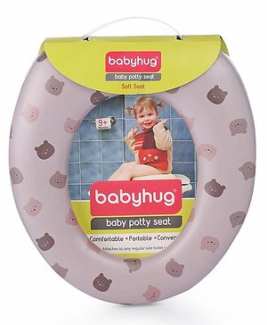 Babyhug Soft Cushioned Baby Potty Seat Panda Print - Coffee