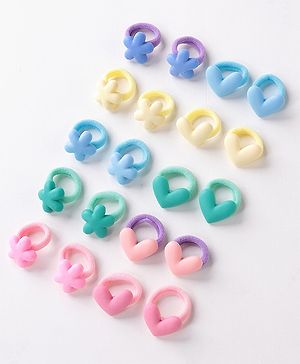 Babyhug Rubber Bands with Appliques Pack of 20 - Multicoloured