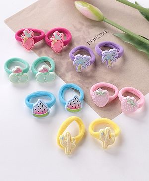 Babyhug Rubber Bands & Scrunchies Sets  Pack of 12 - Multicolour