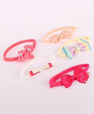 Babyhug Headbands  Free Size Pack of 5 - Multicolor