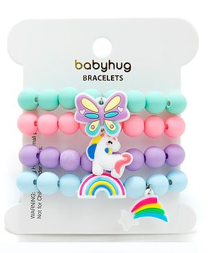 Babyhug Bracelets & Bangles  Free Size Pack of 4 - Multicolour