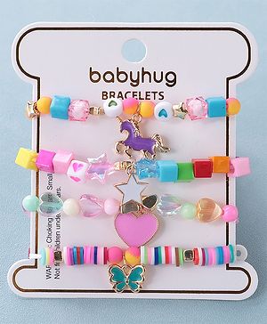 Babyhug Bracelets & Bangles Free Size Pack of 4 - Multicolor