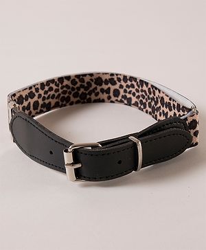 Babyhug Belt with Cheeta Print Free Size - Black