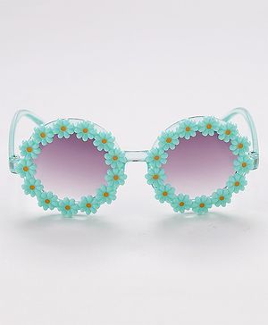 Babyhug Sunglasses with Flower Design Free Size- Blue