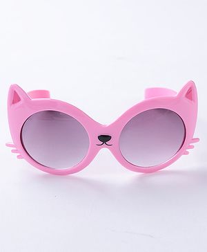 Babyhug Sunglasses Cat Theme Free Size- Pink