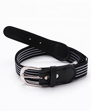 Pine Kids Belt with Stripes Theme Free Size - Black