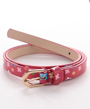 Pine Kids Belt Free Size Floral Print - Red