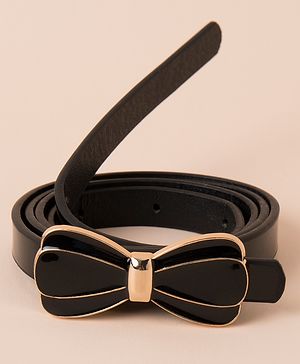 Pine Kids Belt Free Size with Bow Applique- Black