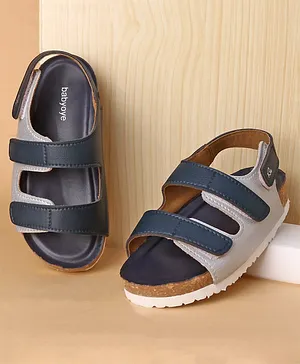 Babyoye Slip On Sandals Velcro Closure - Navy Blue