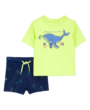 Carter's 2-Piece Whale Rashguard Swim Set - Yellow