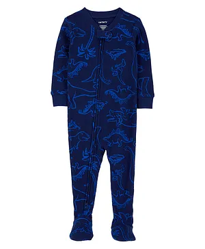 Carter's Baby 1-Piece Dinosaur Thermal Footie Pajamas - Navy Blue