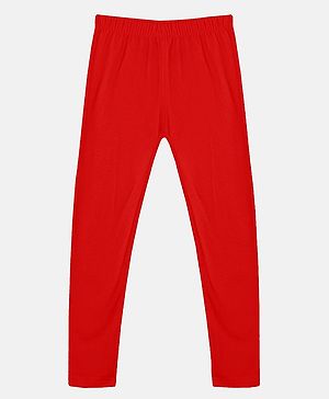 Kiddopanti Solid Leggings - Red