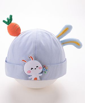 Babyhug Bucket Hat Bunny Applique -Blue