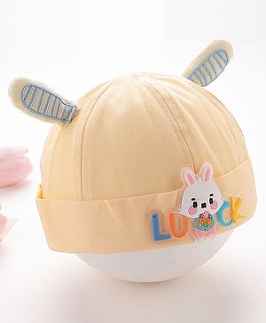 Babyhug Bucket Hat Bunny Applique -Yellow