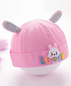 Babyhug Bucket Hat Bunny Applique -Pink