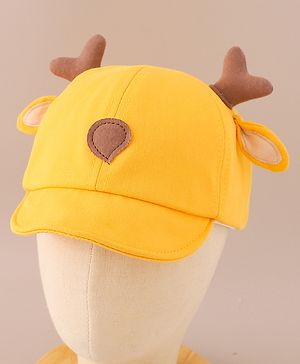 Babyhug Cotton Free Size Cap Yellow - Cap Circumference 46 cm
