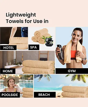 The Better Home Microfiber Bath Towel for Bath Pack of 4 - Multicolour