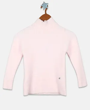 Monte Carlo Full Sleeves Solid Top - Light Pink
