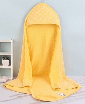 Babyhug Terry Knit Hooded Bath Towel Star Print L 72 x B 72 cm - Orange
