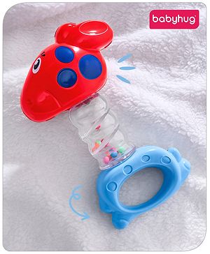 Babyhug Rattle with Beads (color may vary)
