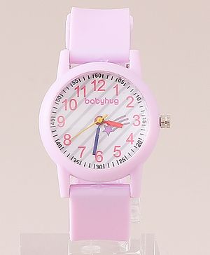 Babyhug Analog Watch with Star Print- Purple