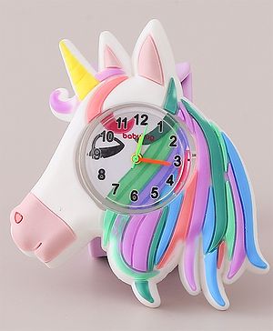 Babyhug Analog Watch with Unicorn Theme- Violet