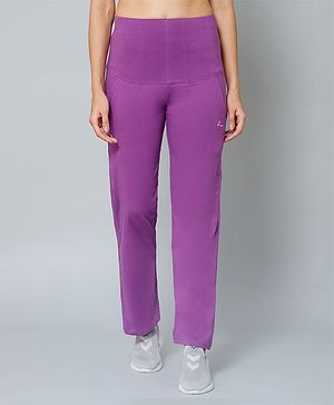 Zelena High Waisted Maternity Postpartum Trouser With Pockets - Light Purple