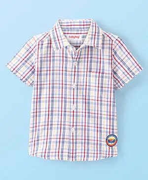 JusCubs Boys Checkered Casual Multicolor Shirt - Buy JusCubs Boys